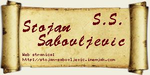 Stojan Sabovljević vizit kartica
